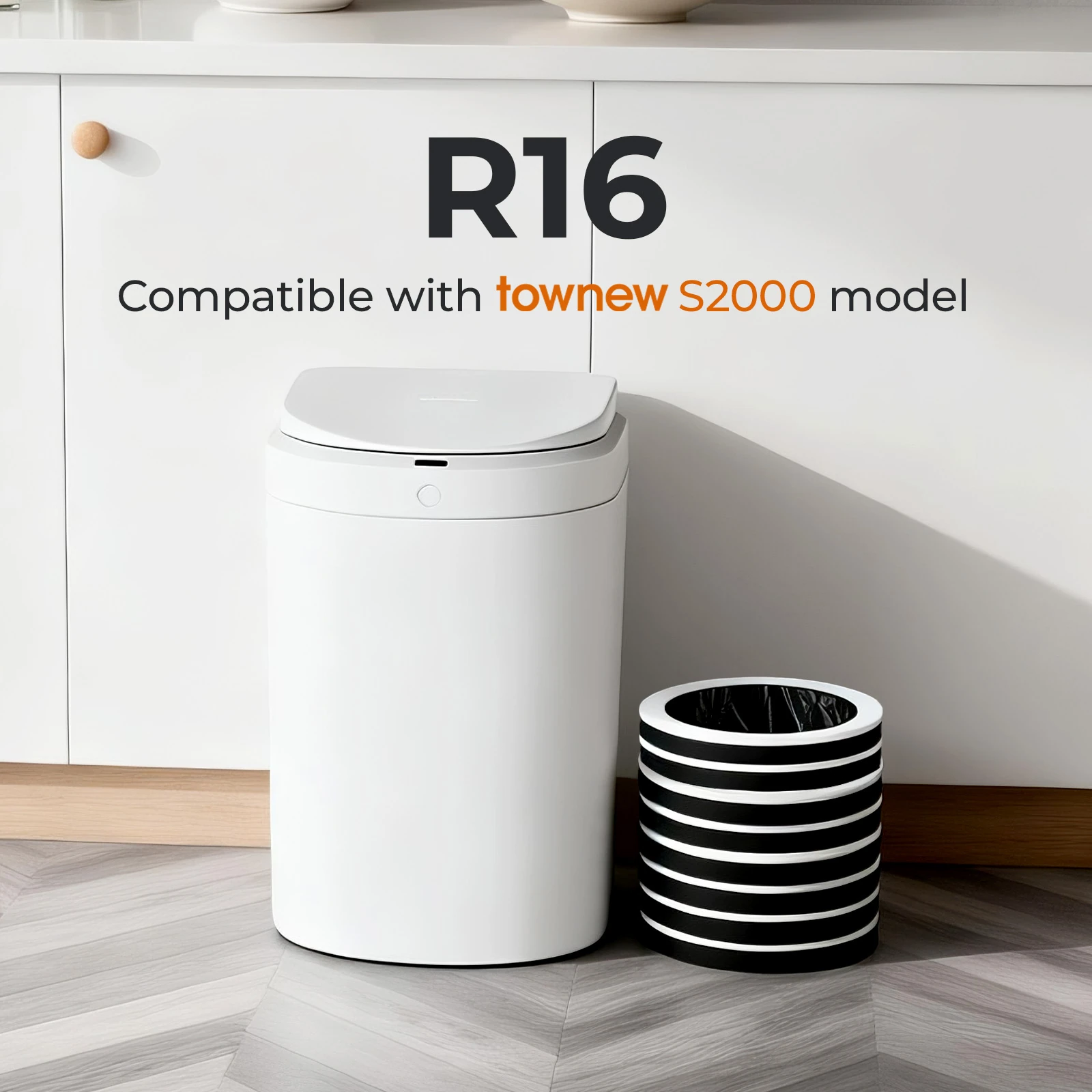 R16 Refill Ring compatibility with TOWNEW S2000 smart trash can