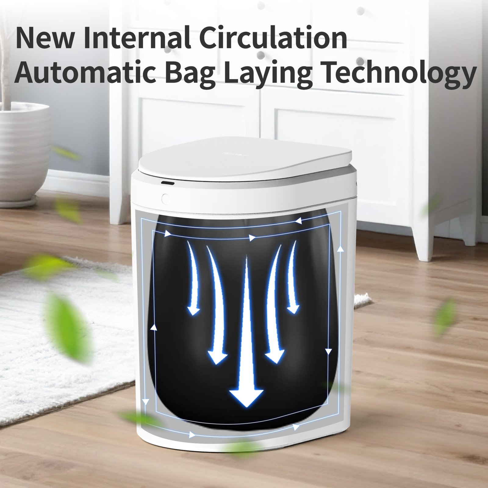 Internal air circulation automated bag laying in action