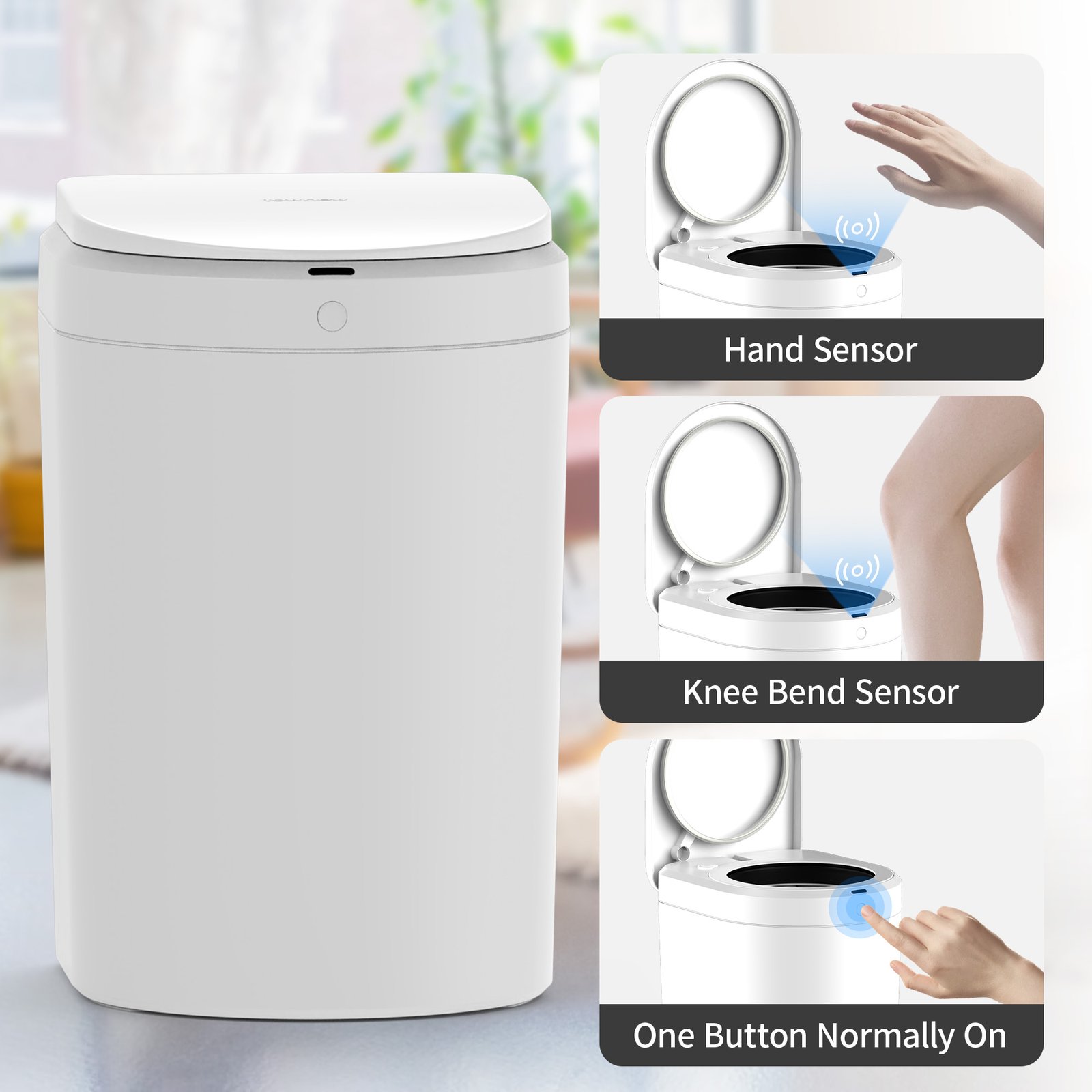 Hand wave and knee bend sensing zone demonstration